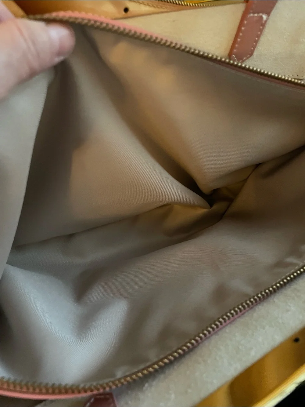 Alberta Di Canio Blush Pink Tote with Gold Accent - Picture 8 of 16